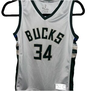 Milwaukee Bucks Giannis Antetokounmpo NBA Authentic Size Youth Medium Jersey